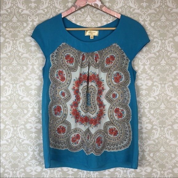 Anthropologie Tops - Anthropologie Moulinette Soeurs Fontes Silk Top